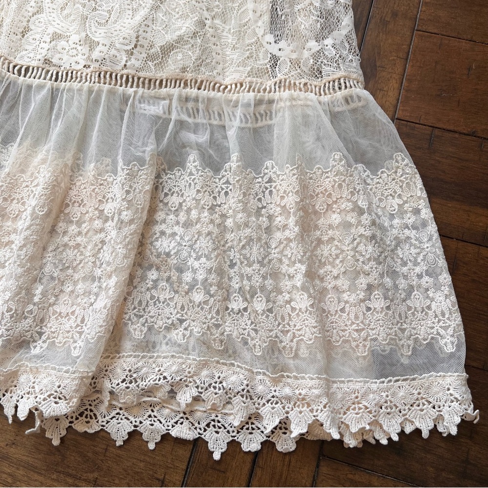 TORRID Ivory Lace Maxi Button Front Lined Dress Boho Plus size 4 - Picture 12 of 14